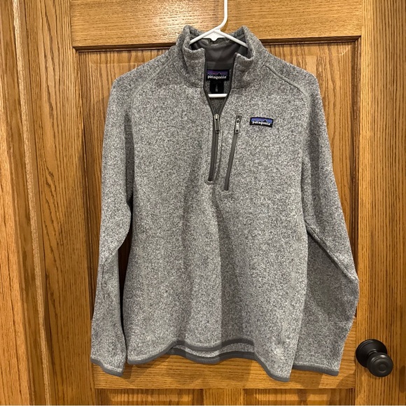 Patagonia Men’s Better Sweater 1/4 Zip Fleece Pullover Gray Size S